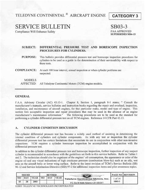 tcm service bulletin m84 15